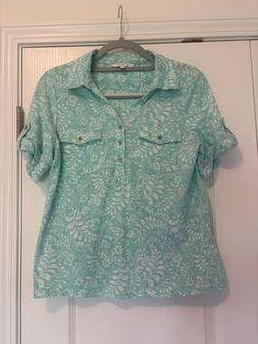 Pleated Long Sleeve Floral Print Blouse,